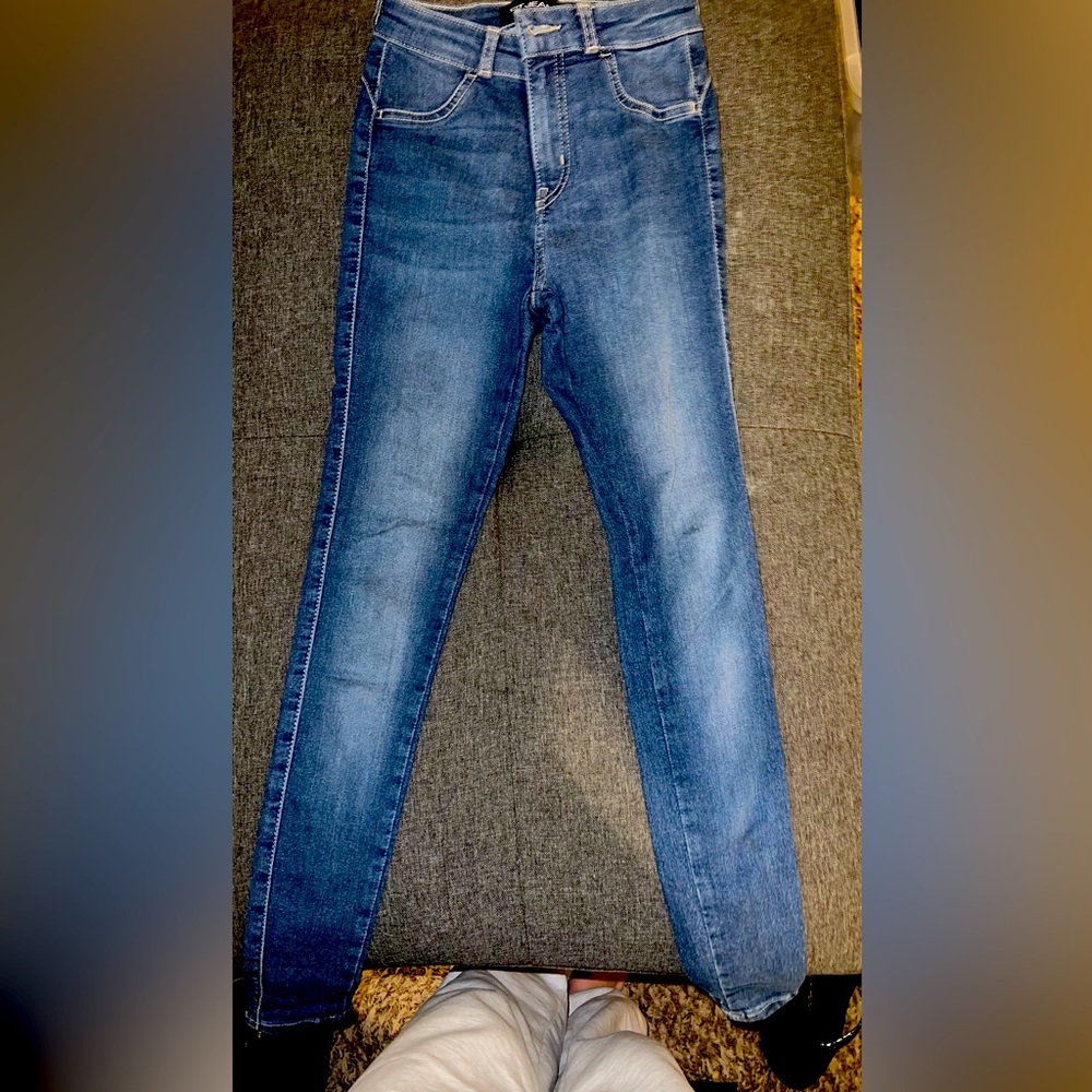 Fit jeans mid rise skinny denim jeans